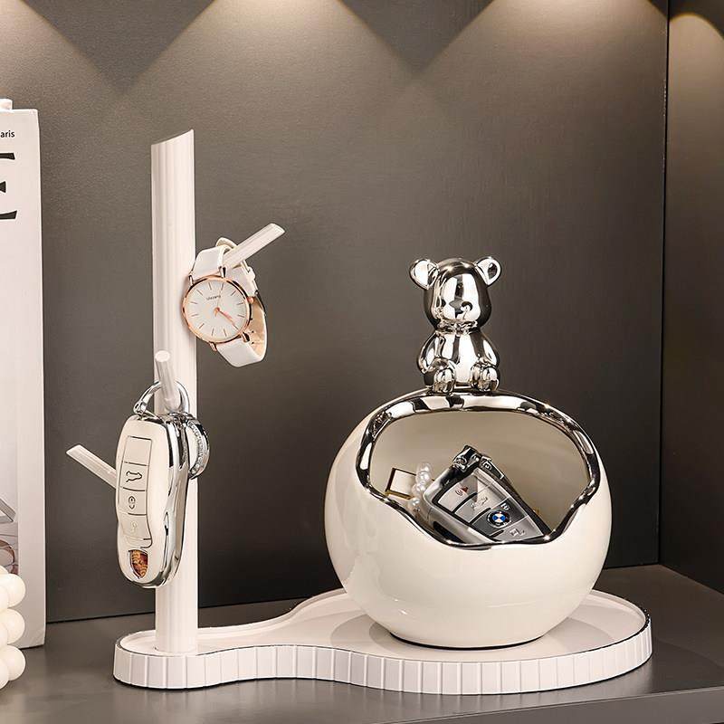 置物架入户玄关进门口放钥匙扣锁匙收纳盒摆件轻奢高端鞋柜装饰品,淘宝优惠券,粉丝福利购,淘宝优惠卷