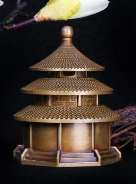 杨铜记 铜天坛塔香炉 塔炉 香炉熏炉盘香 家居摆件