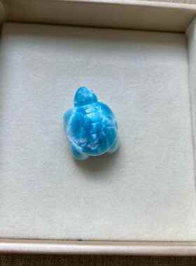 海纹石小乌龟吊坠拉利玛龙龟项坠锁骨链坠挂件规格24.8*18.9*13.7