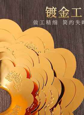 炉围合金香灰托香炉接灰盘家用室内供奉圆炉平底炉专用防掉香灰盘