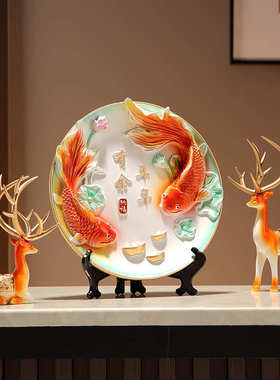 创意年年有余招财鹿摆件客厅电视柜酒柜玄关装饰品乔迁新居礼品