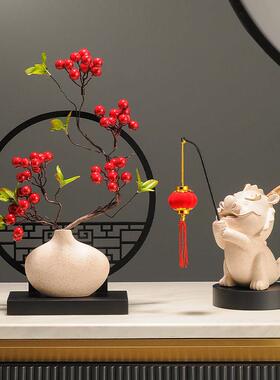 新中式家居客厅屏风中式摆件酒柜电视柜玄关隔断办公室书房装饰品