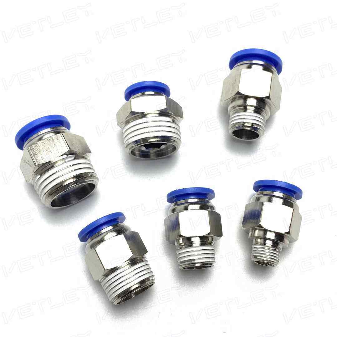 PC螺纹直通气动快插终端接头 4/6/8/10/12-01/02/03 锌合金铜镀镍,淘宝优惠券,粉丝福利购,淘宝优惠卷