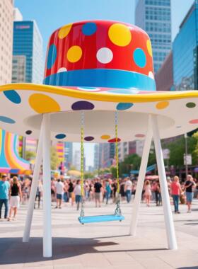 户外云朵秋千座椅雕塑幼儿园文旅景区公园民宿沙滩网红装饰摆件