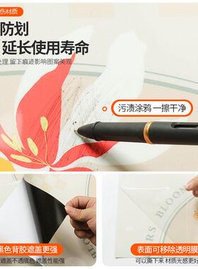 衣柜推拉翻新贴纸玻璃门贴膜柜子柜门移门改造壁纸贴画 画自粘高
