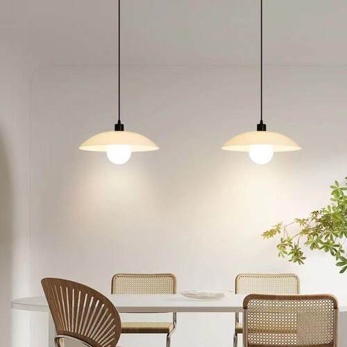 新中式吊灯简约现代餐厅灯北欧灯具侘寂风民宿茶室吧台中古吊灯 - 图1