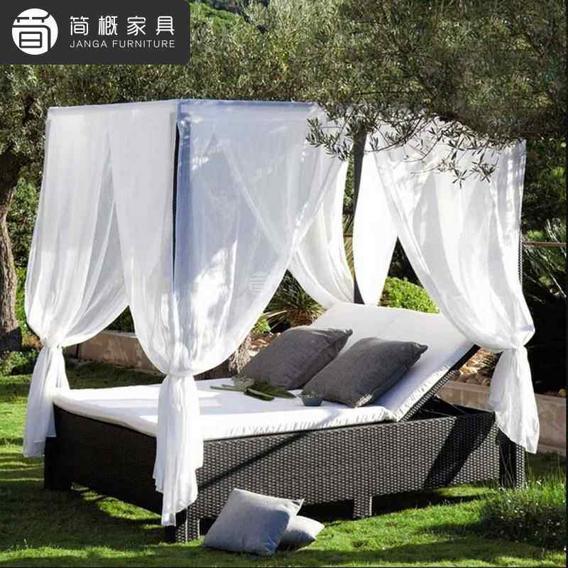 休闲别墅露台躺纱床沙防雨晒藤防编躺椅酒店民宿540带发帘躺床沙,淘宝优惠券,粉丝福利购,淘宝优惠卷