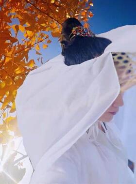 汉服帷古装汉服斗笠帽子古风女侠客遮脸防晒面纱cosplay帷帽幕篱
