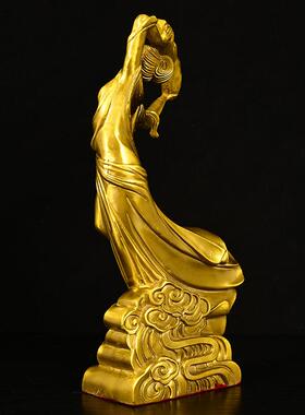 黄铜神像摆件 铜女娲补天 家居办公桌面装饰创意礼品工艺品