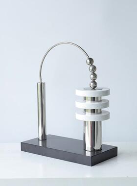 现代简约创意金属算珠拱形摆件抽象几何摆件样板房售楼处桌面饰品