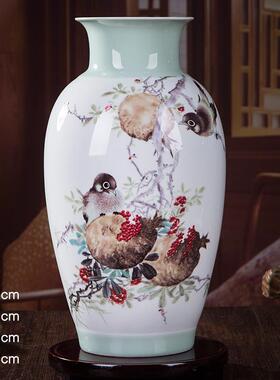 高档赏326景德镇陶瓷器小瓶家居饰花品摆件插花客厅工装饰艺品摆