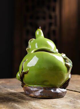 石湾福禄招财创意陶瓷摆件家居装饰摆设葫芦花插绿萝盆栽水培花盆