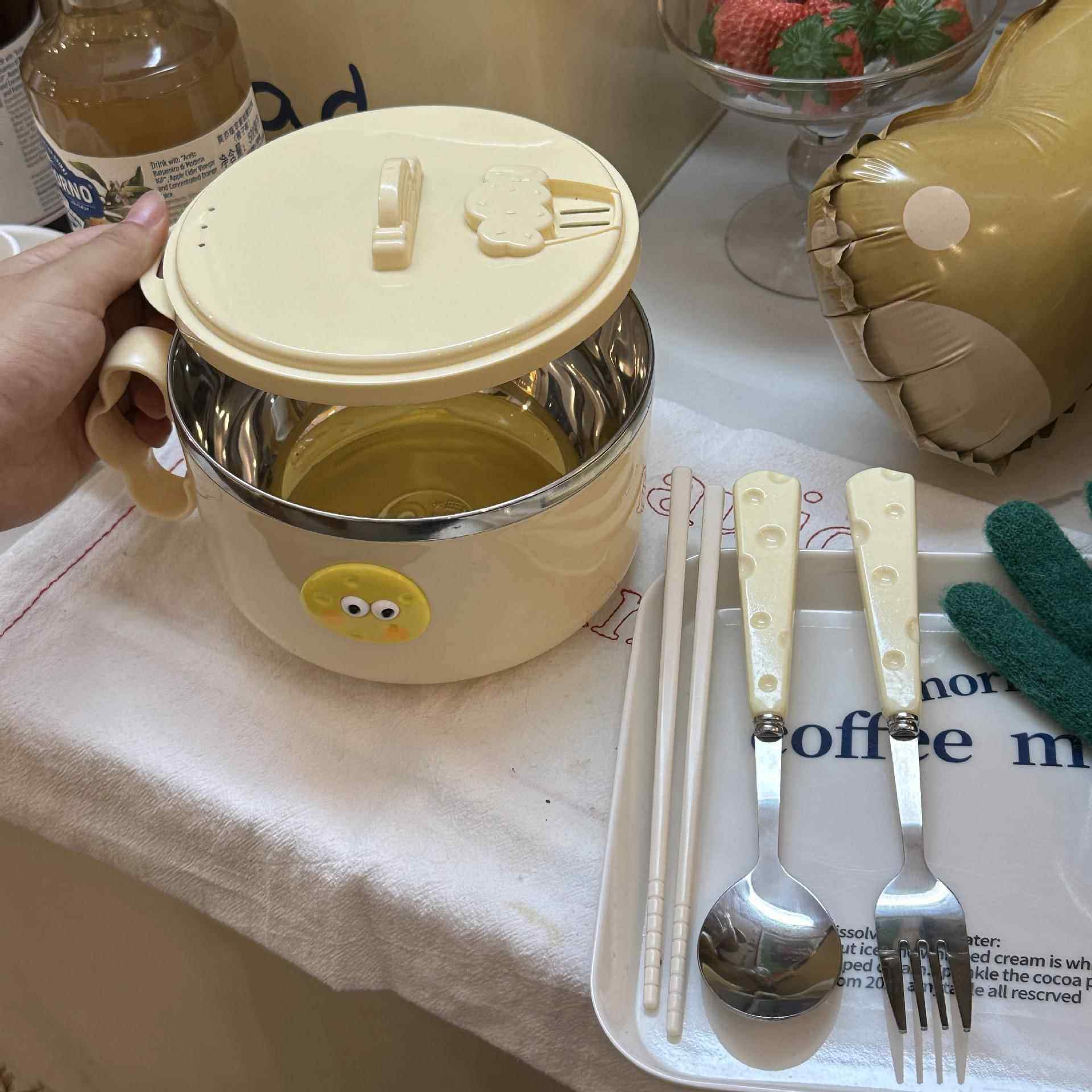 饭食汤碗成人大学餐具搞怪泡面碗韩式上班防烫饭盒少女日系家用