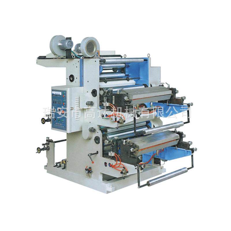 Manufacturer supplies KDF flexographic two-color printing machine PE plastic web film high-speed two-color letterpress printing machine