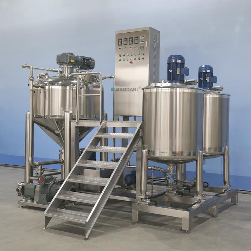 Electrically heated vacuum emulsification tank salad dressing homogenizing emulsifier cream sealed high shear mixing equipment