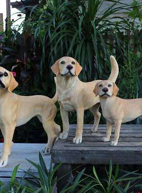 户外落地摆件树脂狗雕塑拉布拉多模型别墅庭院花园狗仿真动物摆件