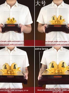 采购产品镀金寿桃饰品，长者寿桃礼品，长者寿桃实用高端寿桃礼品