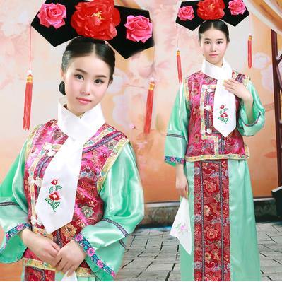 清古装朝女甄式服1019装演出服服格格皇后妃子宫女嬛传宫廷戏大码 - 图1