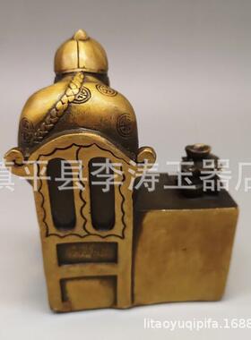 黄金铜古玩物摆件仿古日进斗家摆居客厅设黄铜4164080人摆设工艺