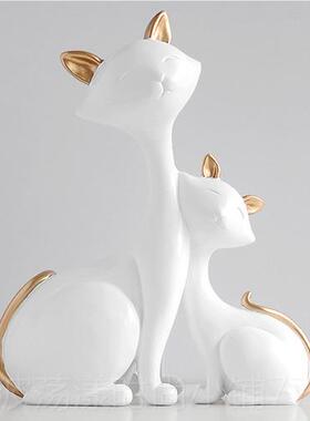 高档高级新婚礼物送新人轻闺奢蜜猫结婚件现代简约摆电视柜招财装