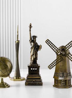 办公室地标小摆件家居客厅电视酒柜装饰品卧室房间书桌面布置摆设