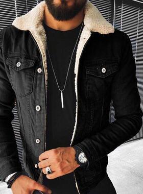 D 59895 Men's Thickened Denim Jacket 加厚牛仔外套