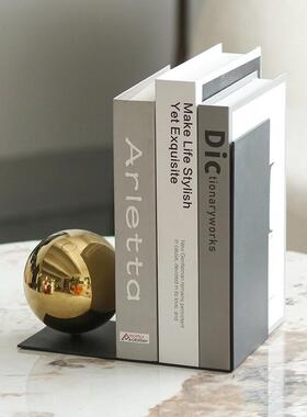 约轻SIV现代简书挡书架摆件玄关客厅酒办柜电视柜公室奢样板房装