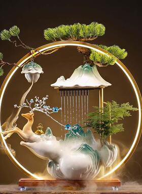 引进财富宝流水饰品咖啡桌循环水客厅财富创意家装办公桌面开启礼