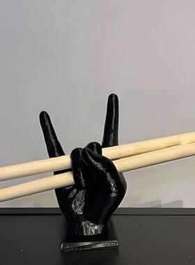 房间装饰品架子鼓手势摇滚树脂新款摆件客厅