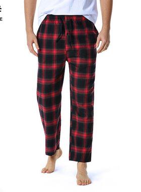 Fashion Men s Casual Plaid Loose Sport Plaid Pajama Pants