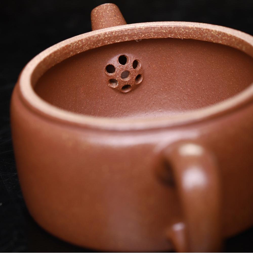 Small capacity handmade tea set small household kung fu teapot small large mouth Han tile teapot Yixing purple clay teapot