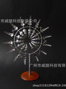 新00款载家性居摆件风车金属车艺风车风动力转动个异形创意铁摆件