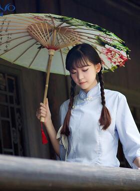 小号儿童油纸伞手工女童古风伞绸布古典舞蹈跳舞演出古装汉服古伞