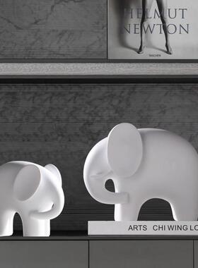 简约现代大象摆饰一对办公室装饰品客厅酒柜摆件家居饰品工艺礼品