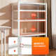 Household floor-standing bookshelf steel storage rack living room bookcase multi-layer children's storage rack integrated wall storage rack
