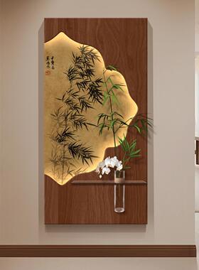 中古风入户正对门玄关装饰画宋代美学壁画灯走廊过道挂画2026新款