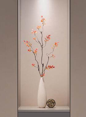 入户玄关造景时来运转细长花瓶摆件客厅电视柜插花新居乔迁装饰品