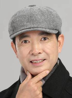 洋气老头帽中老年男士爸爸冬季八角贝雷帽男款老人2025新款鸭舌帽