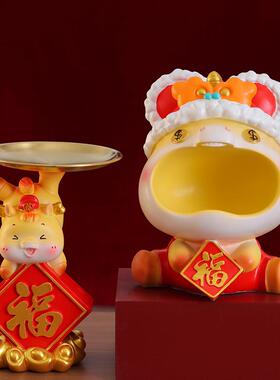 马年笔新品小福马饰户收纳摆件入玄关钥匙收纳筒桌面装品小福马系