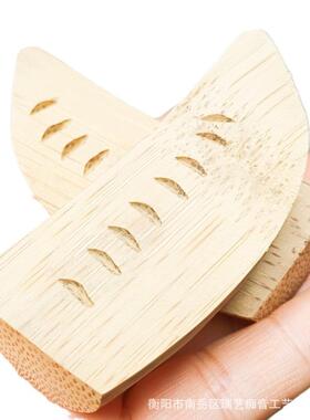 直销新款卦竹制圣杯家用手工羊角卦竹子中式雕刻7cm刻格子竹卦