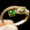Natural jadeite ring for men and women authentic 925 luxury inlaid green clean and delicate egg ring 2.83g