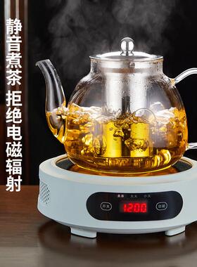玻璃茶壶家用耐高温加厚大容量泡茶壶黑晶炉烧水煮茶过滤茶具套组