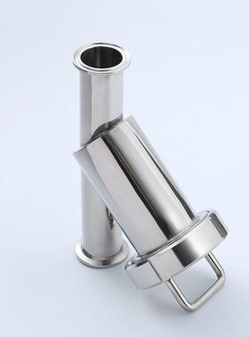 304不锈钢y型过滤器快装式卫生级过滤器卡箍式管道过滤器流体设备