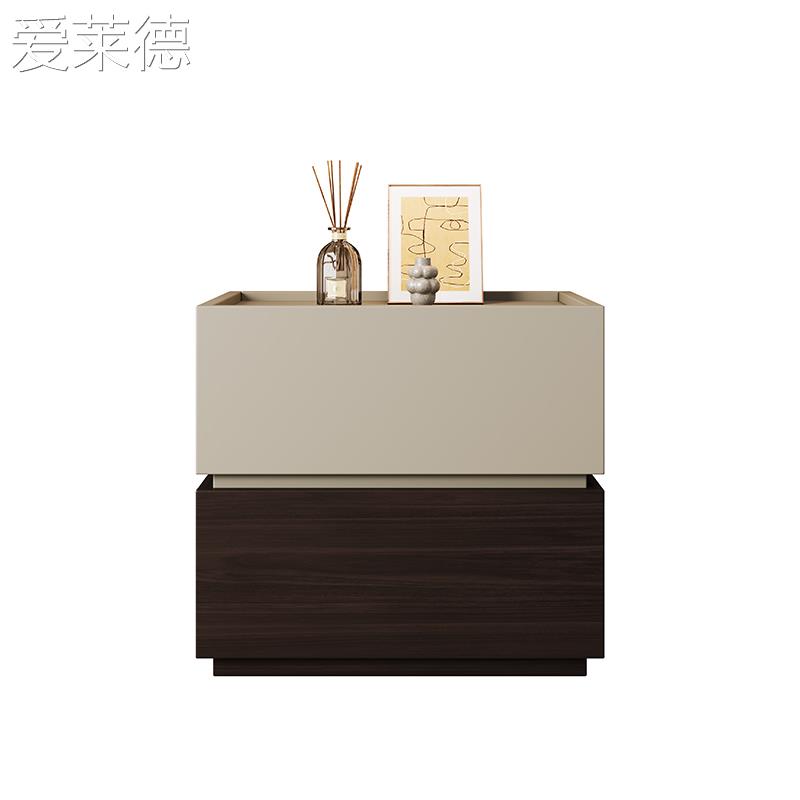 全实木简约现代 床 头   柜   卧室家用高级轻奢感床边收纳积木储物  柜  整装 床笠 - 图3