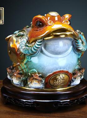 铜金蟾摆件招才三足蟾蜍客厅店铺开 业礼品前台装饰工艺礼品摆饰