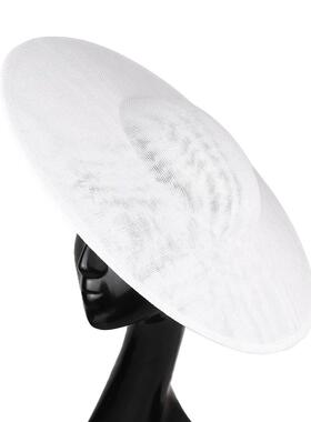 40Cm Fascinator Base Imitation Sinamay Round Wedding Party H