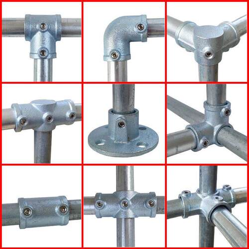 6分25mm钢管连接件镀锌管圆管固定件铁管紧固件连接器遮阳棚接头 - 图2