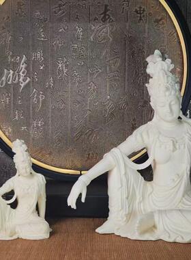 象牙果自在观音鱼缸造景茶空间博古架禅意摆件庭院装饰客厅饭厅架