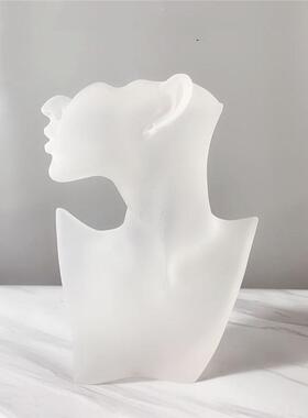 树脂抽象人头摆件首饰展示架珠宝展示道具样板房陈列装饰品