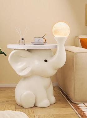 大象落地摆件客厅大型电视柜沙发旁边几奶油风装饰品乔迁新居礼品